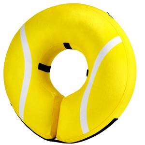 lot 8460 image: BENCMATE Inflatable Dog Cone Collar Alternative, Soft Dog Cone for Small Medium Large Dogs and Cats, Neck Recovery ECollar Donut Collar After Surgery (XLarge, Tennis)