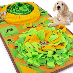 lot 8465 image: AWOOF Large Dog Snuffle Mat, Interactive Feeding Mat, 34.6 in x 19.6 in, Squeaker and Crinkle Paper, Non-Slip, Easy to Clean