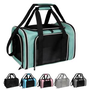 lot 8476 image: Cat, Dog Carrier for Small Medium Pet Carriers Up to15Lbs, Cats Carrier Soft- Sided Puppy Dogs Bag Portable Foldable Airline Approved Carrier Travel (Green 18  11  11)
