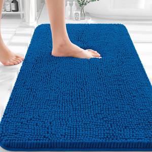 lot 8479 image: OLANLY Bathroom Rugs 30x20, Extra Soft Absorbent Chenille Bath Rugs, Rubber Backing Quick Dry, Machine Washable Bath Mats for Bathroom Floor, Tub and Shower, Home Decor Accessories, Deep Navy Blue