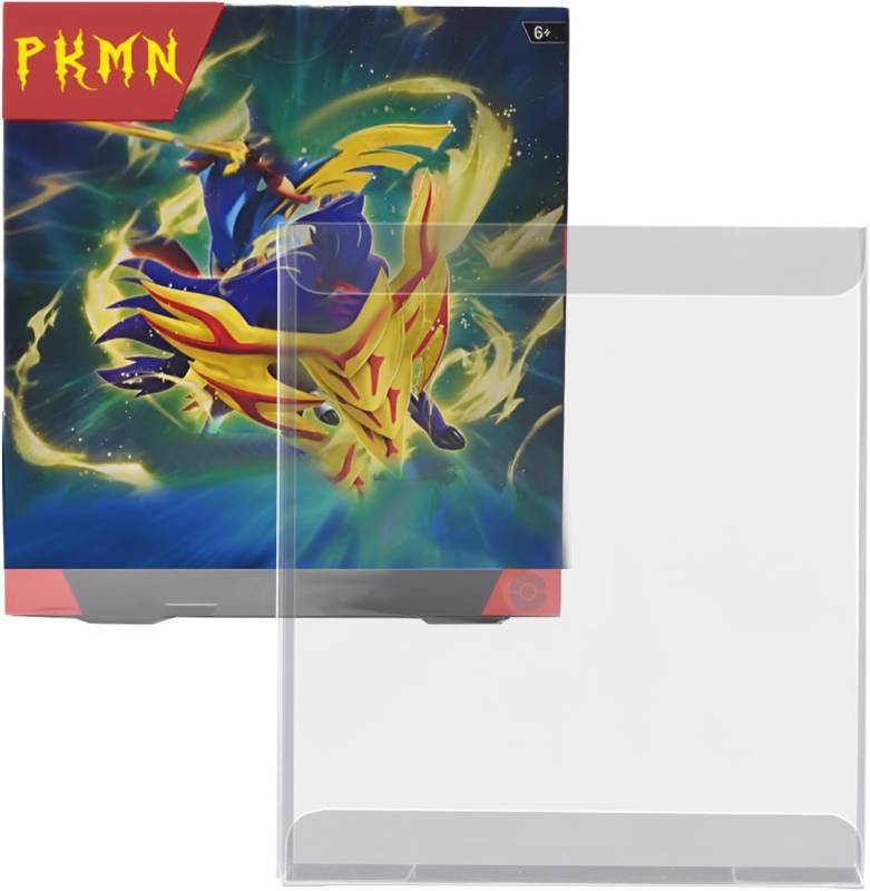 lot 64453 image: 10 Pack Protective Clear Case Compatible for Pokemon New SV8 Booster Bundle Design