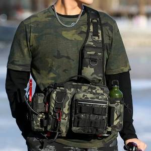 12L Compact Fishing Sling Bag – Lightweight & Modular Gear Storage BLACK