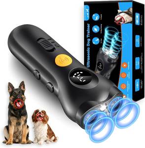 lot 64673 image: Dog Bark Deterrent Device   Rechargeable Anti-Barking & Training Device for Dogs, 50ft Ultrasonic Control, Stops Barking with One Button, Corrects Behavior in Small & Large Dogs