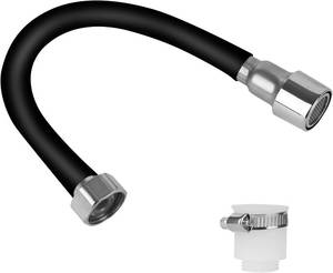 lot 64720 image: 19.6-inch360   bendable plastic faucet extension pipe, splash proof outlet design, equipped with universal connector, suitable for kitchenbathroomoutdoor garden (50cm)