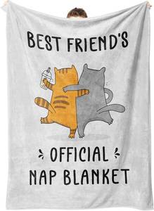 lot 64887 image: Best Friend Birthday Gifts for Women, Friendship Gifts for Women Bestie BBF, Soft Flannel Blanket 60x 50