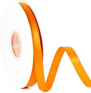 lot 64928 image: Orange 12 X 50 Yards Solid Color Satin Ribbon, Double Faced High Density Polyester Fabric Ribbon for Gifts Wrapping, Wedding, Party, Crafts, Hair Bows, Home DIY Decor Ornaments