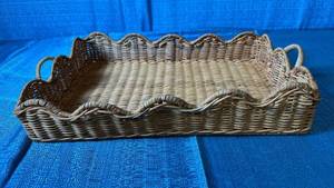 lot 2038 image: Threshold Woven Tray. 22L x 13W x 4H. 