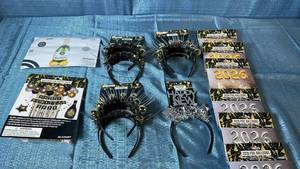 lot 2070 image: Assortment of Happy New Years 2026 Balloons and Headbands.