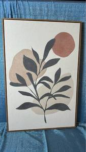 lot 2087 image: Framed Botanical Sun Artwork. 20x30.