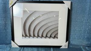 lot 2105 image: Threshold Thin Black Gallery Frame 16x20. Matted To 11x14 Black.
