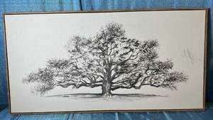 lot 2114 image: Threshold Framed Printed Linen Canvas 47x24. 