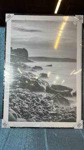lot 2128 image: Black Frame Poster Frame 27.4x39.4 Matted To 24x36.