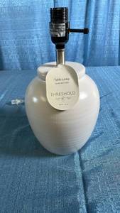 lot 3030 image: Threshold White Ceramic Table Lamp