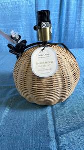 lot 3045 image: Threshold Studio McGee Woven Table Lamp Parts