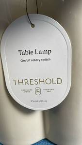 lot 3046 image: Threshold Modern Table Lamp with Rotary Switch