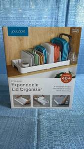 lot 8071 image: YouCopia StoraLid Expandable Container Lid Organizer