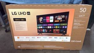 lot 8102 image: LG 50 UHD AI Smart TV UA77 Series