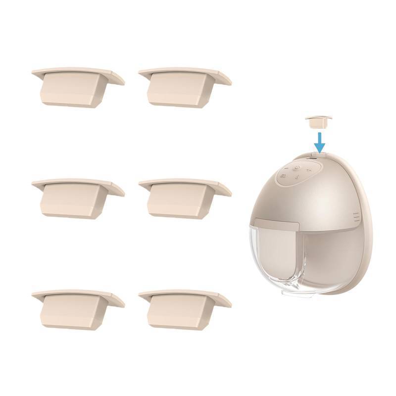 lot 40969 image: Replacement Spout Cap for eufy Wearable Breast Pump E20E10S1S1 Pro, Dustproof, Keep Clean, Prevents Leaks from The Top, Fit for eufy Breast Pump Parts 6 pcs - Retail $10