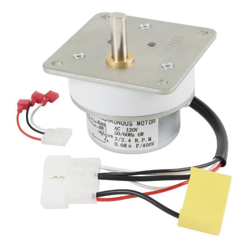 lot 41013 image: Upgraded 2.4RPM Auger Feed Motor AC120V Compatible with Quadra-Fire Part 812-4421 & 812-4420, Compatible with Heatilator PS35 PS50 CAB50 7000-500 PH - Retail $35