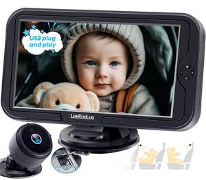 lot 7767 image: Carseat Car Camera for Baby HD 1080P Display Real-Time Monitoring for Infants 0-4 Years No Delay - Clear Night Vision USB Plug-Play Safe and Durable Easy Setup Peace of Mind While Driving on the Go - Retail $26