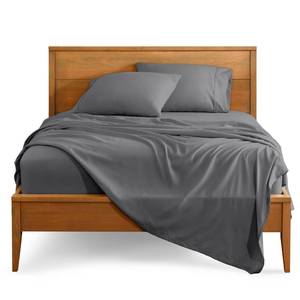 lot 7772 image: Bare Home Split Head Flex King Sheet Set - 1800 Ultra-Soft Microfiber Bed Sheets - Double Brushed - Deep Pockets - Easy Fit - 4 Piece Set - Bedding Sheets & Pillowcases (Grey) - Retail $57