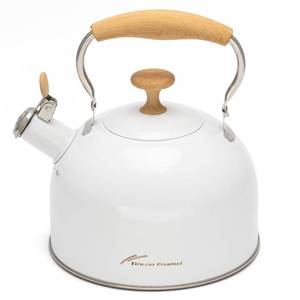 lot 44788 image: Tea Kettle, 304 Stainless Steel Whistling Tea Kettle,2.5 Quart2.4L Stovetop Tea pot for Induction & Gas Stove with Ergonomic Folding Handle, Loud Whistle for Tea, Coffee, Milk - Milk White - Retail $22