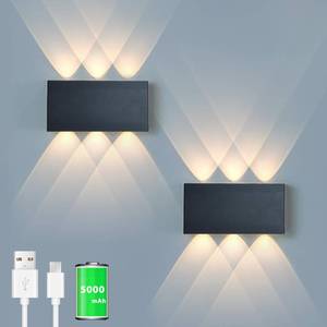 lot 50807 image: Shelprojsu 2 Pcs LED Magnetic Wall Sconce Lights,5000mAh Wireless Bedside Wall Light USB Rechargeable Reading Wall Lamp,3 Lighting Colors and Dimmable Battery Operated Wall Sconces (Black, 2 pcs) - Retail $50