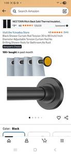 lot 61569 image: Adjustable Tension Shower Curtain Rod - Retail $9
