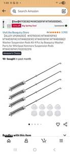 lot 61574 image: Washer Suspension Rods Kit - 4 Piece Set - Retail $22