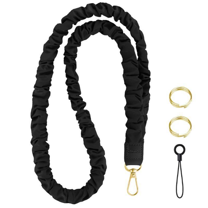 lot 41134 image: GMETINK Scrunchie Teacher Lanyard for ID Badges and Key, Stretchy Retractable Lanyard Straps for Women Wallet Keychain - Retail $10