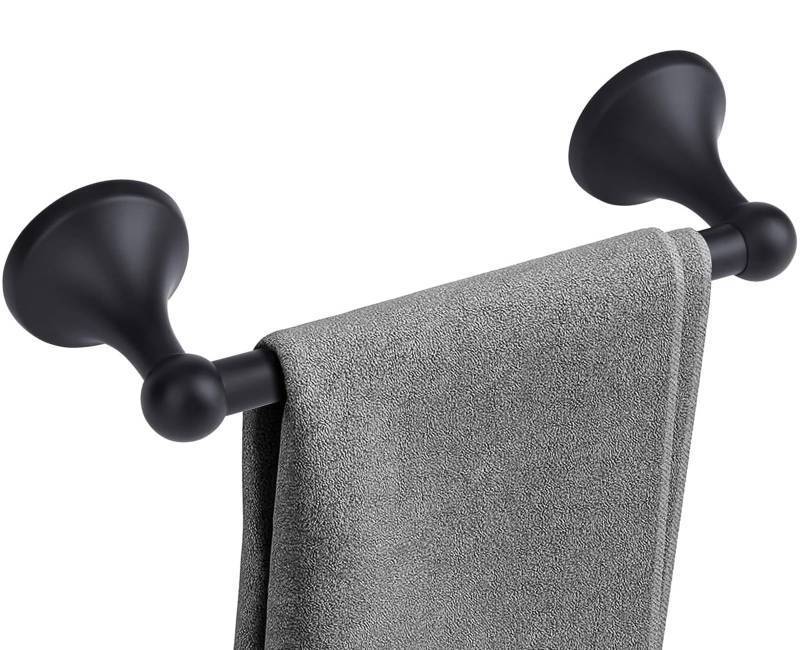 lot 41141 image: Ntipox Antique Hand Towel Bar 9 Inch Matte Black for Bathroom,Hand Towel Holder,Vintage Bathroom Accessories Towel Ring, Wall Mounted,Towel Hanger for Bathroom - Retail $10