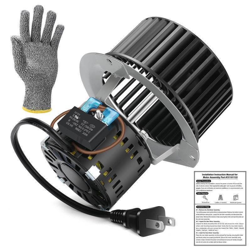 lot 50045 image: Replacement Motor Assembly - 70 CFM High Airflow 1.5 Sones Low Noise Bathroom Exhaust Fan Motor - Easy to Install - Compatible with 744, 744FL, 744NT, 744SFL, 744LED, 744FLNT, 744SFLNT - Retail $50