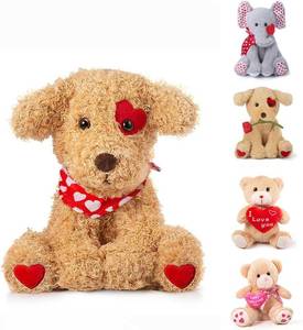 lot 44805 image: Oukiwi Valentines Stuffed Animal, 11 Inch Dog, Ideal for Gifts for Friend (Puppy - one Pack) - Retail $14