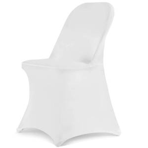 lot 44836 image: HAINARverS Stretch Spandex Folding Chair Covers 20PCS Universal Fitted Chair Cover Protector for Wedding,Party, Banquet, Holidays, Celebration, Decoration(White, 30 PCS) - Retail $48