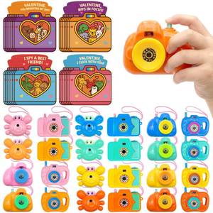 lot 44844 image: Valentines Day Cards for Kids School 28 Pack Kids Viewfinder Toy Cameras with Greeting Cards, Classroom Exchange Valentine Gifts for Boys and Girls, Cards  Toys Bulk Set for School Valentine Party - Retail $22