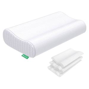 lot 44854 image: UTTU Cervical Pillow for Neck Pain Relief, Memory Foam Neck Pillow for Sleeping, Adjustable Orthopedic Sandwich Pillow, Contour Cooling for Side Back Stomach Sleeper, Queen(23.6x14x5.24.5) - Retail $49