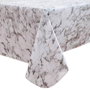 lot 44857 image: Walrus Heavy Duty Vinyl Tablecloth with Flannel Backing Waterproof Oil-Proof Plastic Table Cloth Stain-Resistant Wipeable Rectangle or Square Table Cover for Indoor and Outdoor (Marble, 60X102 Inch) - Retail $19