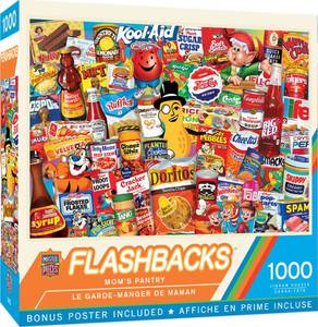 lot 44874 image: MasterPieces - Moms Pantry 1000 Piece Jigsaw Puzzle, Fun for Adults & Family, Non-Glare Finish, 19.25 x 26.75, Nostalgic Design - Retail $19