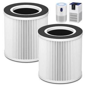 lot 44916 image: B-D02LM05 Replacement Filter, Compatible with MOOKA B-D02L & M05, for VEWIOR B-D02U, for KOIOS B-D02L, for Tailulu D10 Air Purifi-er, H13 HEPA Filter for MOOKA B-D02L Replacement Filter, 2 Pack - Retail $21
