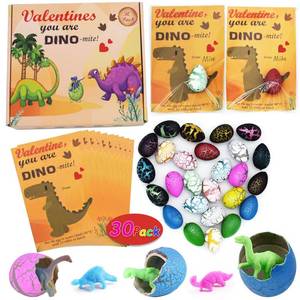 lot 44923 image: Valentines Day Gifts for Kids, Valentines Day Cards for Kids, Set of 30 Dinosaur Eggs Hatching Dino Egg Grow in Water, Valentine Exchange for Toddlers Girls Boys School Class Classroom Party Favors - Retail $20