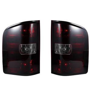 lot 44948 image: WEISIGAO Tail Lights compatible with 2007-2014 Chevy Silverado 1500 2500HD 3500HD(2007 New Body Style only), 2007-2013 GMC Sierra 3500HD1 Pair(LeftRight), (Dark Red With Bulbs)