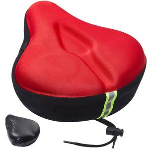 lot 58833 image: Zacro Bike Seat Cushion - Gel Padded Bike Seat Cover for Men Women Comfort, Extra Soft Exercise Bicycle Seat Compatible with Peloton, Outdoor & Indoor - Retail $25