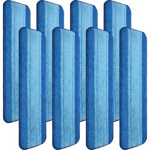 lot 58840 image: Gandeer 8 Pieces Microfiber Cleaning Pads Compatible with Bona Mop Reusable 18 Inch Replacement Cleaning Pads Washable Refills Replacement Heads for Floor Cleaning