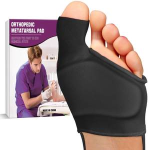 lot 58852 image: LEOWEER Orthopedic Metatarsal Pad,Breathable Ball of Foot Cushion with Anti-Slip Heel Grip,4 Sizes,Extra Thick Gel Pads & Adjustable Straps for Metatarsalgia relief. (Black, MWOMEN 7.5-9MEN 5-7) - Retail $14