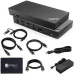 40AF0135US Docking Station Dual Monitor Hybrid USB-C with USB-A - 1 Year Warranty, Thinkpad Dock w/ 135W Adapter, HDMI, DisplayPort, USB-C Cable, Cloth - Laptop Docking Station (Renewed) - Retail: $190