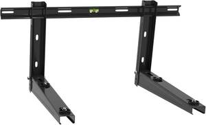lot 201381 image: ICOOL Mini Split Wall Mounting Bracket for 9000-36000 BTU Universal Ductless Air Conditioners, Heat Pumps, Compressors & HVAC Systems, Outdoor Heavy Duty Foldable Wall Mount Condenser Bracket, Black