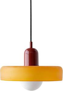 lot 201382 image: Mid Century Modern Pendant Light Orange Green Glass Hanging Light Nordic Large Single Lamp Vintage Farmhouse Dining Room Chandelier Over Table Kitchen Island Bedroom Hallway Restaurant