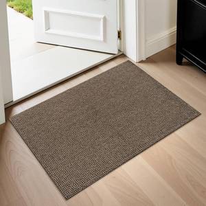 lot 201410 image: Boho Bathroom Rugs, 2x3 Washable Small Area Rug for Entryway Indoor, Farmhouse Rubber Backing Braided Cotton Throw Rugs Low Pile, Indoor BlackNatural Front Door Mat for Porch Kitchen Bedroom