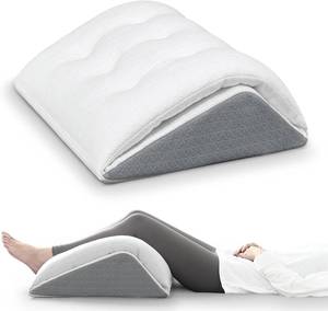 lot 201417 image: Shinnwa Knee Wedge Pillow, Patented Convertible Knee Pillow for Back Sleeping, Dual-Layer Memory Foam Triangle Pillow for Legs Post Surgery, Knee Support, Leg Elevation, Back Pain Relief