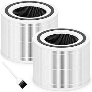 lot 301390 image: Core 300 Replacement Filter for LEVOIT Core 300 Core 300S Core 300-P Core 300S-P Air Purifier, 3-in-1 High Efficiency and Activated Carbon, Compared to Part # Core 300-RF, 2 Pack, White